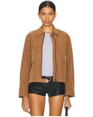 Free People Blair フェイクスエードジャケット - ブラウン