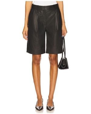 Rag & Bone Irina レザーショートパンツ - ブラック
