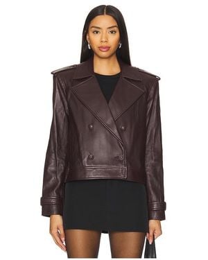 L'Agence Xoey Cropped Trench - Brown