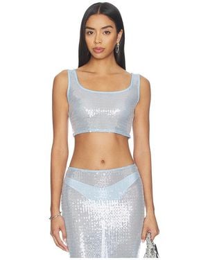 superdown Melie Sequin Top - White