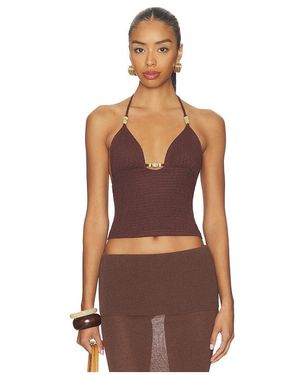 Tiger Mist Zinnia Top - Brown