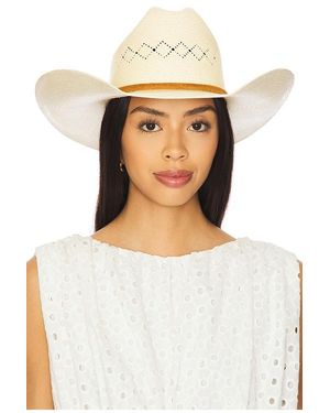 Brixton Laredo Panama Straw Cowboy Hat - White