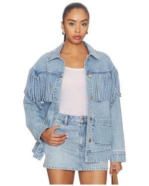 Show Me Your Mumu Ojai Fringe Jacket - Blue