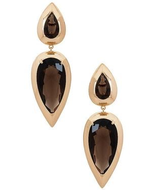 Lili Claspe Imara Smoke Quartz Earrings - Metallic