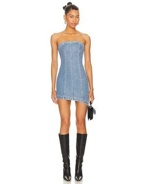 A.Brand Minivestido Corpiño En Color Denim Claro Talla (También En Xs) - Azul
