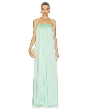 SER.O.YA Monique Satin Maxi Dress - White