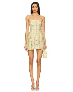 Amanda Uprichard Strapless Bethany Skort Romper - Natural