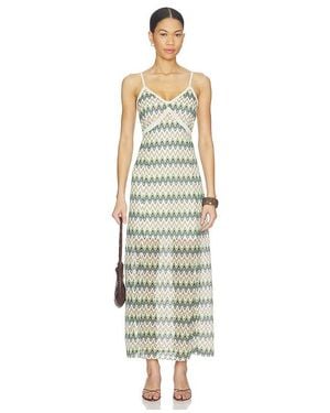 Central Park West Celine Crochet Maxi Dress - White