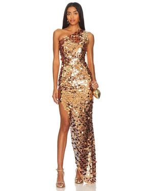 Bronx and Banco Farah One Shoulder Gown - Metallic