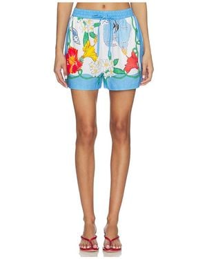 Seafolly High-Waist Shorts Viva Vacation - Blau