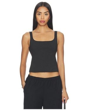 LNA Lynne Spandex Jersey Tank - Schwarz