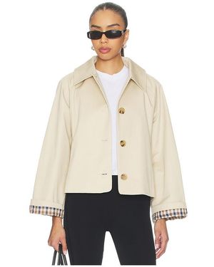 Elodie the Label Wynn Cropped Trench Coat - Natural