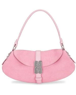 Ganni B-Kat Suede Bag - Pink