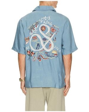 Scotch & Soda The 40Th Anniversary Relaxed Fit Shirt - Blue