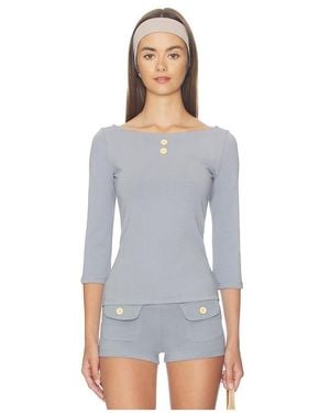 Oddli 3/4 Boat Neck Top - White