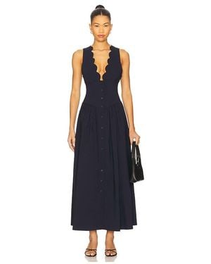 WeWoreWhat Button Front Scallop Dress - Blau
