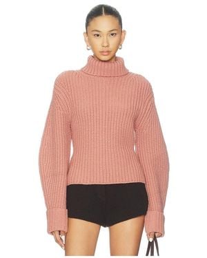 Lovers + Friends Aimee Mock Neck Jumper - Pink