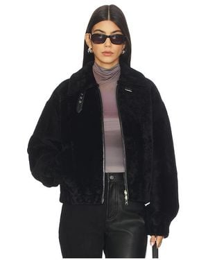 Helmut Lang Bomber De Piel De Oveja En Color Negro Talla (También En Xs)