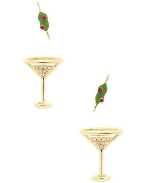 BaubleBar Martini Earring Set - Metallic