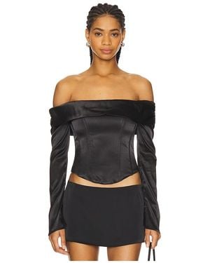MORE TO COME Emily Off Shoulder Top - Black