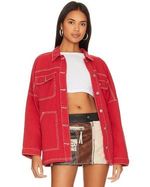 superdown Davey Denim Jacket - Red