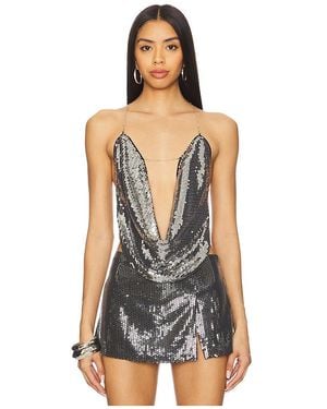 Jaded London Sequin Asteria Top - Black
