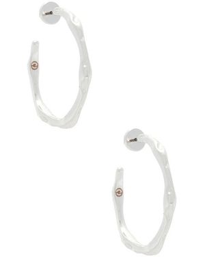 Ettika Classical Wave Hoops - White