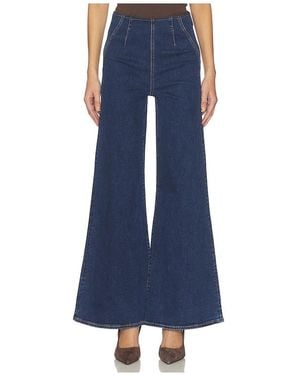 Veronica Beard Joplin Off-Duty High Rise Wide Leg - Blue