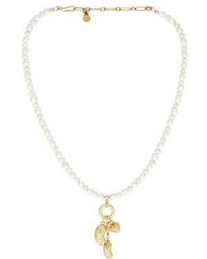 Brinker & Eliza Lucky Bean Necklace - Metallic