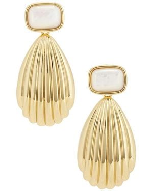 Lelet Chiara Shell Oversized Earrings - Metallic