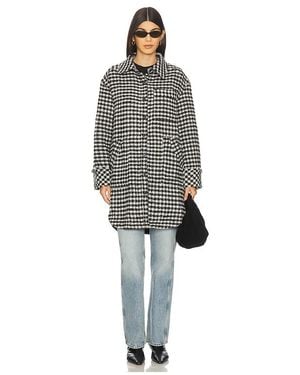 Free People X We The Free Get Around Houndstooth Shirt - Blue
