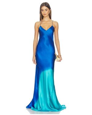Alejandra Alonso Rojas Bias Slip Gown - Blue