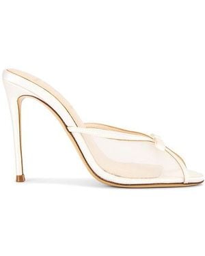 Black Suede Studio Sammie 100 Mule - White