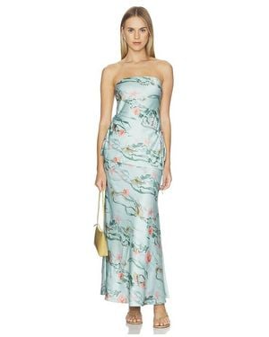 AMUR Maxikleid Tiered - Blau