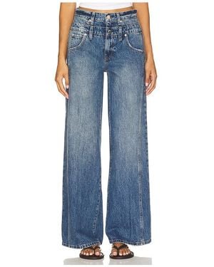 Pistola Caleb High Rise Relaxed Stacked Waist - Blue