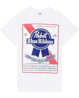 Junk Food Pabst Ribbon Label Tee - Blue