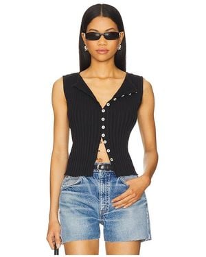 Free People Chaleco Tilly En Color Negro Talla (También En Xs, S, M, Xl) - Azul