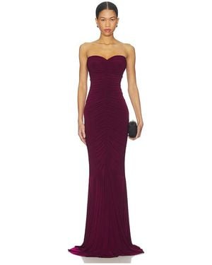 Norma Kamali Trägerloses Abendkleid Mit Raffung Vorn Und Fishtail-Saum - Rot