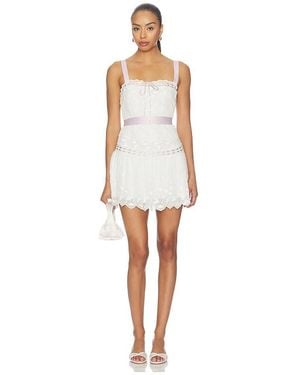 For Love & Lemons Minikleid Noah Embroidered - Weiß