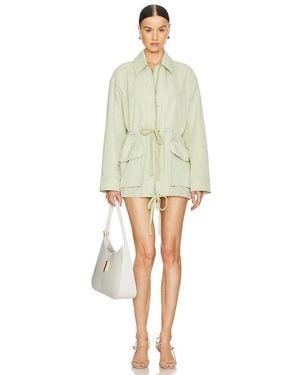 GRLFRND Tech Gabardine Parka Jacket - Green