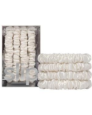 Slip Skinny Scrunchies Set Of 4 - ホワイト