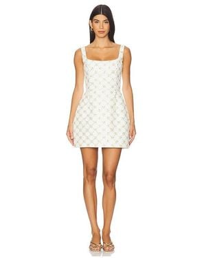 Nadine Merabi Minikleid Square Neck Tulip - Weiß