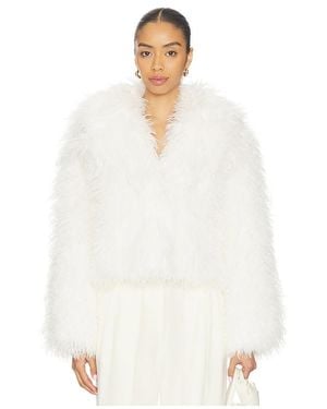 Hudson Jeans Mongauxlian Cropped Coat - White