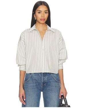 Rag & Bone Marin Stripe Layered Shirt - White