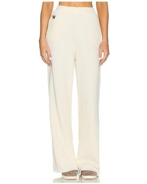 Aviator Nation Pantalón Deportivo Wide Leg Pocket En Color Crema Talla En - Blanco