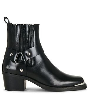 Anine Bing Mid Biker Boot - Black