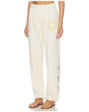 Lauren Moshi Butterfly Daisy Sweatpant - White