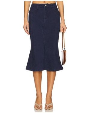 superdown Darlah Denim Midi Skirt - Blue