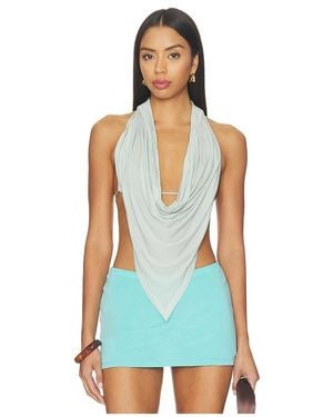 Peachy Den Blanche Halter Top - Blue