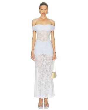 Runaway the Label Vaneya Lace Maxi Dress - White